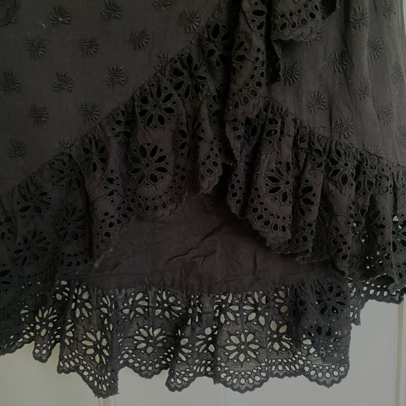 Ulla Johnson One-Shoulder Black Eyelet Lace Dress - Size 2 - Picture 5 of 16